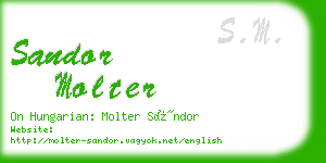 sandor molter business card